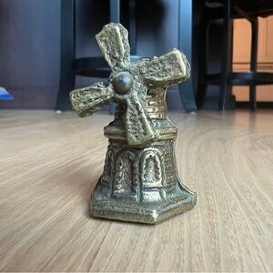 Vintage Brass Windmill Figurine